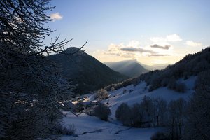 Paysage enneigée - Les Bauges