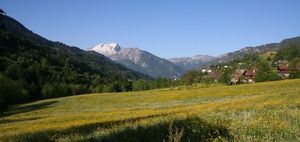 Le massif de la Tournette vue depuis le hameau du Liez